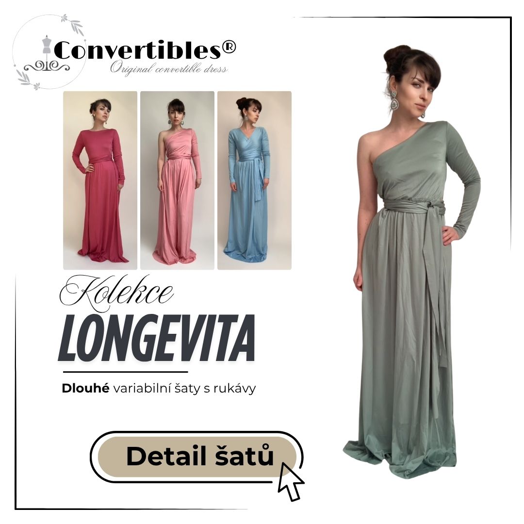 Variabilní šaty s rukávy pro družičky NILPLA 